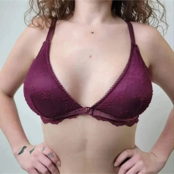 Victoria's Secret Lace Halter Push Up Triangle Bra - D - Picture 3 of 5